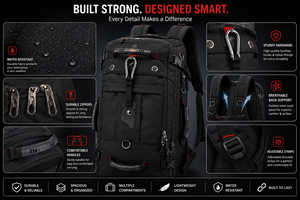 Large Capacity Travel <b>Backpack</b> Waterproof Lightweight Hiking Camping <b>Backpack</b> Outdoor <b>Trekking</b> Mountaineering Laptop Bag - Product Image 3