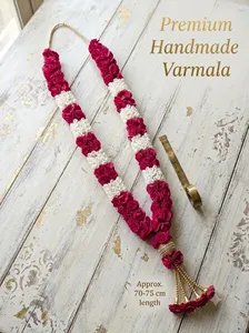 Indian Wedding Varmala <b>Garland</b> Pink <b>Rose</b> & Jasmine Jaimala for Bride Groom Floral Mala Ceremony Lightweight Wedding Accessories - Product Image 4