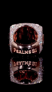 Everybody Eats <b>Statement</b> <b>Ring</b> Rose Gold Hip Hop Jewelry Iced Out Bling Luxury Cubic Zirconia Fashion <b>Ring</b> - Product Image 3
