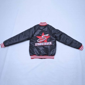 High Quality Wholesale Customized Logo Unisex Satin <b>Varsity</b> <b>Jacket</b> Full-Length <b>Bomber</b> <b>Jacket</b> <b>Jacket</b> For <b>Mens</b> Streetwear - Product Image 3