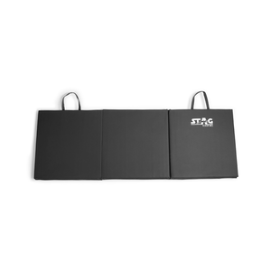 Colchoneta de alto impacto Stag Iconic de alta densidad, negra - El compañero definitivo para saltos y gimnasia - Product Image 1