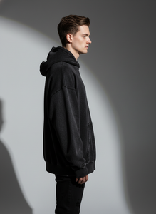 Sudadera con Capucha Unisex OEM, Estilo Vintage, Lavado Ácido, Desgastada, de Algodón Grueso, con Efecto Desgastado por el Sol, Estilo Urbano, Hip-Hop - Product Image 3