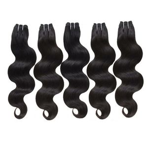 ผมต่อแบบอินเดียนบอดี้เวฟและวอเตอร์เวฟ แท้ 100% สีดำธรรมชาติ ชุด 5 ชิ้น - Product Image 2