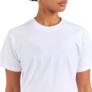 T-shirt long en coton surdimensionné pour femme, coupe ample à épaules tombantes, manches courtes, col rond, impression personnalisée, fabricant OEM ODM - Product Image 4