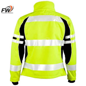 Chaqueta de Seguridad con Capucha y Cinta Reflectante de Alta Visibilidad al por Mayor, con Logotipo Frontal, Ropa de Trabajo de Alta Visibilidad para Invierno - Product Image 3