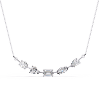 Pendentif breloque multi-formes en diamant de laboratoire, plaqué or 14 carats, luxe certifié IGI, ovale, cœur, marquise