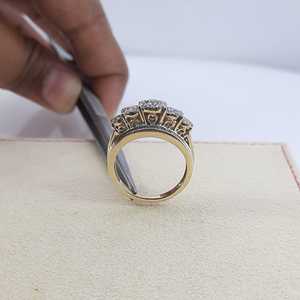 1.06 Ct Round Cut Natural White Diamond Engagement <b>Wedding</b> <b>Ring</b> for <b>Women</b> 925 Sterling <b>Silver</b> Fine Jewelry Wholesale - Product Image 3