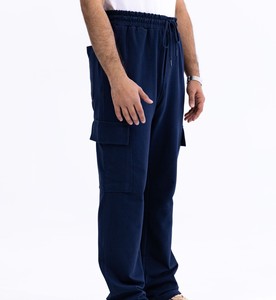Pantalon cargo en velours côtelé imperméable pour homme avec taille élastique et doublure en polaire - Product Image 3