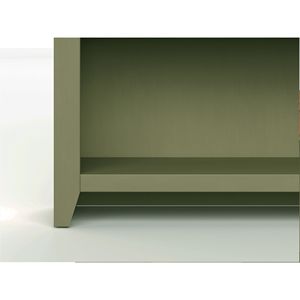 Bridgevine Home libreria da 72 pollici alta 5 ripiano con finitura verde salvia e legno di frutta senza bisogno di assemblaggio - Product Image 4