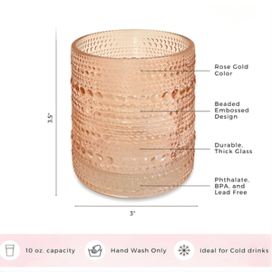 Verres à cocktail, à eau ou à jus rétro vintage en verre, cadeau <span class=keywords><strong>de</strong></span> luxe pour hôtesse ou <span class=keywords><strong>de</strong></span> déménagement, verre à vin gaufré - Product Image 6