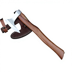 SCL: Carbon Steel Hatchet With Wooden <b>Handle</b> Survival <b>Axe</b> For Outdoor Use Unique Historical Reenactment Accessory Viking <b>Axe</b> - Product Image 1