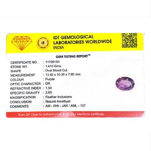 Piedra Preciosa de Amatista Suelta de 7.05 Quilates con Corte Ovalado para Joyería Fina - Product Image 4