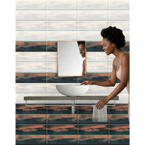 Design classique 30x45cm Carreaux de céramique Anti-dérapant Salle de bain 12x18 Porcelaine Gris foncé Sol 300x450mm Carreaux de mur design rose - Product Image 5