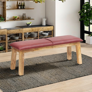 Living Room Outdoor Bedroom <b>Adjustable</b> Leather Backless Modern Rectangular Wood <b>Bar</b> <b>Stools</b> for Hotel Dining Use Customized - Product Image 1