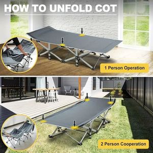 Cuna portátil de alta resistencia para acampar de 75 pulgadas, bolsa de transporte, colchón con tapa, capacidad de 600 libras para adultos, adolescentes, viajes, jardín, uso al aire libre - Product Image 6