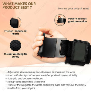 Universal Nylon Non-Skid Wrist Brace with <b>Hook</b> & Loop Closure for Summer Weight Lifting Support - Product Image 4