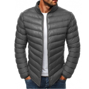 OEM Custom Lightweight 2026 Winter <b>Coat</b> for Men <b>Bubble</b> Puffer Jacket with Canvas Front Logo Warm Pocket Breathable - Product Image 1