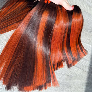 ผมตรงจากกระดูกผมคนเวียดนาม SDD สำหรับต่อผมสีส้ม - Product Image 1
