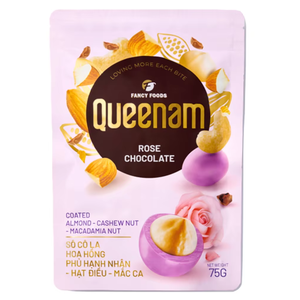 ช็อกโกแลตดรากีขายดีจากโรงงาน ผู้ผลิตขายตรง รับผลิตแบบ OEM/ODM ฮาลาล ช็อกโกแลตรูปดอกกุหลาบเคลือบอัลมอนด์ เม็ดมะม่วงหิมพานต์ แมคคาเดเมีย นัท 75 กรัม - Product Image 1