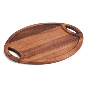 Plateau de service rectangulaire moderne en bois d'acacia fait main, écologique et multifonctionnel pour la maison et les occasions culinaires - Product Image 5