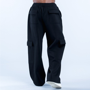 Nouvel Arrivage – Pantalons de Jogging Cargo Homme Coupe Droite en Molleton de Coton Épais, Personnalisables avec Logo OEM, Idéaux pour la Gym et le Streetwear – Vente en Gros - Product Image 2