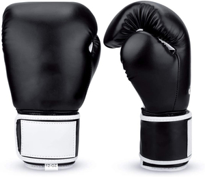 Gants de boxe professionnels personnalisés avec logo, confortables, 10oz 12oz 14oz 16oz, en cuir de vachette, anti-humidité, avec fermeture auto-agrippante, pour entraînement de combat - Product Image 5