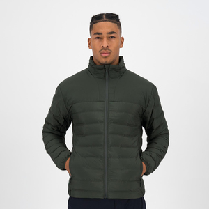 Chaqueta de Plumón para Hombre con Logotipo Personalizado, Reversible, Gruesa, Estilo Urbano, Color Sólido, Cierre de Cremallera, Acolchada, para Invierno - Product Image 1