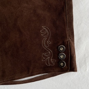 Shorts Lederhosen Bavarois Allemands Style Moderne en Toile Légère Couleurs Vives Broderie Droite Respirant Taille Mi-Haute avec Bretelles - Product Image 4