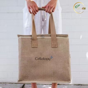 Heavy Duty Jute Picnic Tote <b>Bag</b> Custom Printed Reusable Shopping and Picnic Carry <b>Bag</b> - Product Image 2