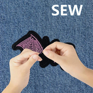 Écussons brodés personnalisés en gros, faible MOQ, logo en forme de fleur, tissu chenille pour vêtements et chapeaux - Product Image 3