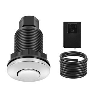 Kit Interruttore ad Aria da 2.5 Pollici in Acciaio Inossidabile Lucidato per Dissipatore di Rifiuti Alimentari, Pulsante ON/OFF per Smaltimento Rifiuti - Product Image 1