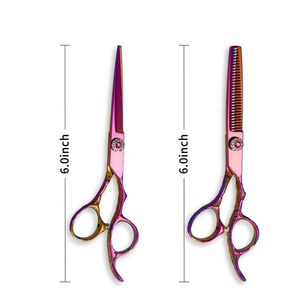 6 Inch Diamond Screw Hair Cutting Salon <b>Barber</b> Japan Stainless Steel Scissors <b>Set</b> Shears For Salon Hair Cutting Scissors - Product Image 3