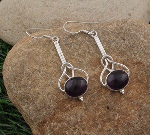 925 Sterling Silver Red Garnet Garnet Dangle <b>Earrings</b> Natural Red Gemstone Drop <b>Earrings</b> <b>Handmade</b> Fine Jewelry Wholesale for Ret - Product Image 4