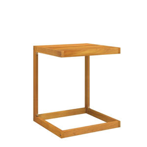 Table d'appoint en forme de C en bois massif pour l'extérieur, style moderne, pour la décoration de la maison et du jardin - Product Image 1