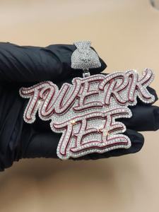 Custom $ <b>Sign</b> Money Bag Bail Pendant 925 Silver Pendant Hip Hop Jewelry VVS Moissanite <b>enamel</b> Latter Pendant Initial Charms - Product Image 4