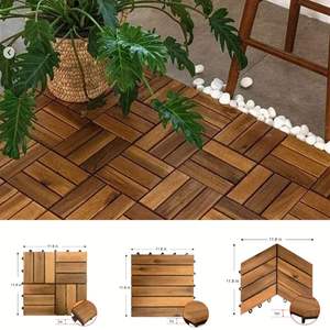 Acacia DeckingTiles 300*300mm for interior - exterior home decor <b>garden</b> decor terrace decor back yard balcony ect - Product Image 6