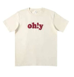 T-shirt en coton personnalisé pour homme, coupe classique, manches courtes, col rond, imprimé lettres sur le devant, style jersey tricoté - Product Image 1