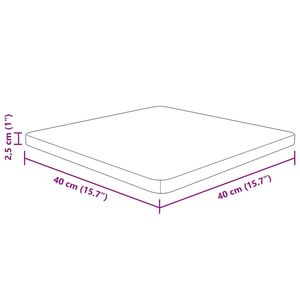 Plateau de table à manger carré en chêne massif brun foncé, traité, 15,7''x15,7''x1'' - Product Image 4