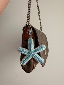 Lily Flower <b>Bag</b> <b>Charm</b> Handmade Embroidery Keychain Purse Accessory - Product Image 6