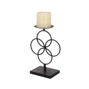 Candelabro Moderno de Hierro Negro de 3 Pilares, Portavelas de Metal con Bandeja Rectangular para Decoración de Mesa de Comedor, Bodas y Hogar - Product Image 2