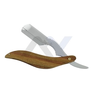 Professional Barber Straight Razor Stainless Steel <b>Swing</b> Lock Custom Color <b>Wooden</b> Handle Single Blade Shaving Razor Face Groom - Product Image 5