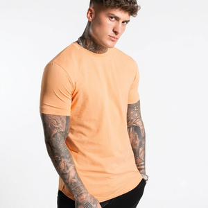 Camiseta Casual de Algodón para Hombre, Cuello Redondo, Manga Corta, Ligera, Cómoda, Color Sólido, Top de Verano, Suministro Directo de Fábrica - Product Image 1