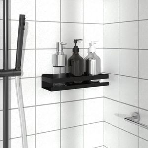 Étagère de douche en acier inoxydable 304 brossé noir mat, étagères de salle de bain - Product Image 1