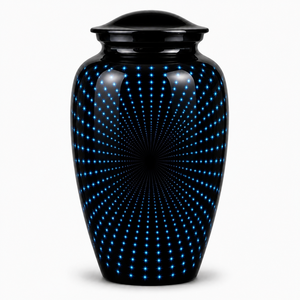 Luxury Modern Spiral <b>Dot</b> Picture <b>Sticker</b> Cremation Urn for Human Ashes - Product Image 3
