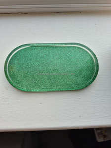 Resin Trinket <b>Tray</b> Handmade Oval Jewelry Dish Made <b>Black</b> Resin Luxury Eco-Friendly Plate & <b>Serving</b> <b>Tray</b> Home Decor Fruit - Product Image 4