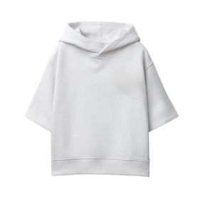 Sweat à capuche à manches courtes pour garçons, 100% coton, haute qualité, mode garçon, respirant, vêtements décontractés d'hiver, logo personnalisé - Product Image 1