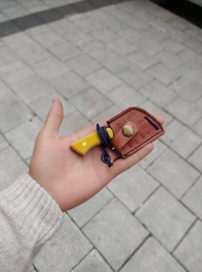 Couteau de chasse artisanal en acier inoxydable à pointe tombante, pendentif de collier, qualité industrielle, taille et épaisseur personnalisables, outil de survie - Product Image 3