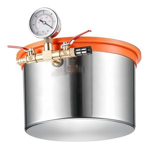 Cámara de Desgasificación al Vacío de Acero Inoxidable de 1.5 Galones con Tapa de Vidrio Templado, Manguera y Filtro de Aire para Fundición de Resina - Product Image 1