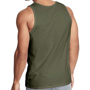 เสื้อกล้ามออกกำลังกายสำหรับผู้ชาย ผ้าฝ้าย/โพลีเอสเตอร์ 100% คุณภาพสูง ผลิตจากโรงงาน ราคาถูก รับสกรีนโลโก้ ทรงเข้ารูป แบบเรียบ ไม่มีแขน - Product Image 6