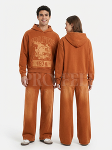 Conjuntos de dos piezas personalizados lisos y sencillos para uso casual: sudaderas con capucha y pantalones deportivos, trajes deportivos para invierno, chándales de entrenamiento. - Product Image 2